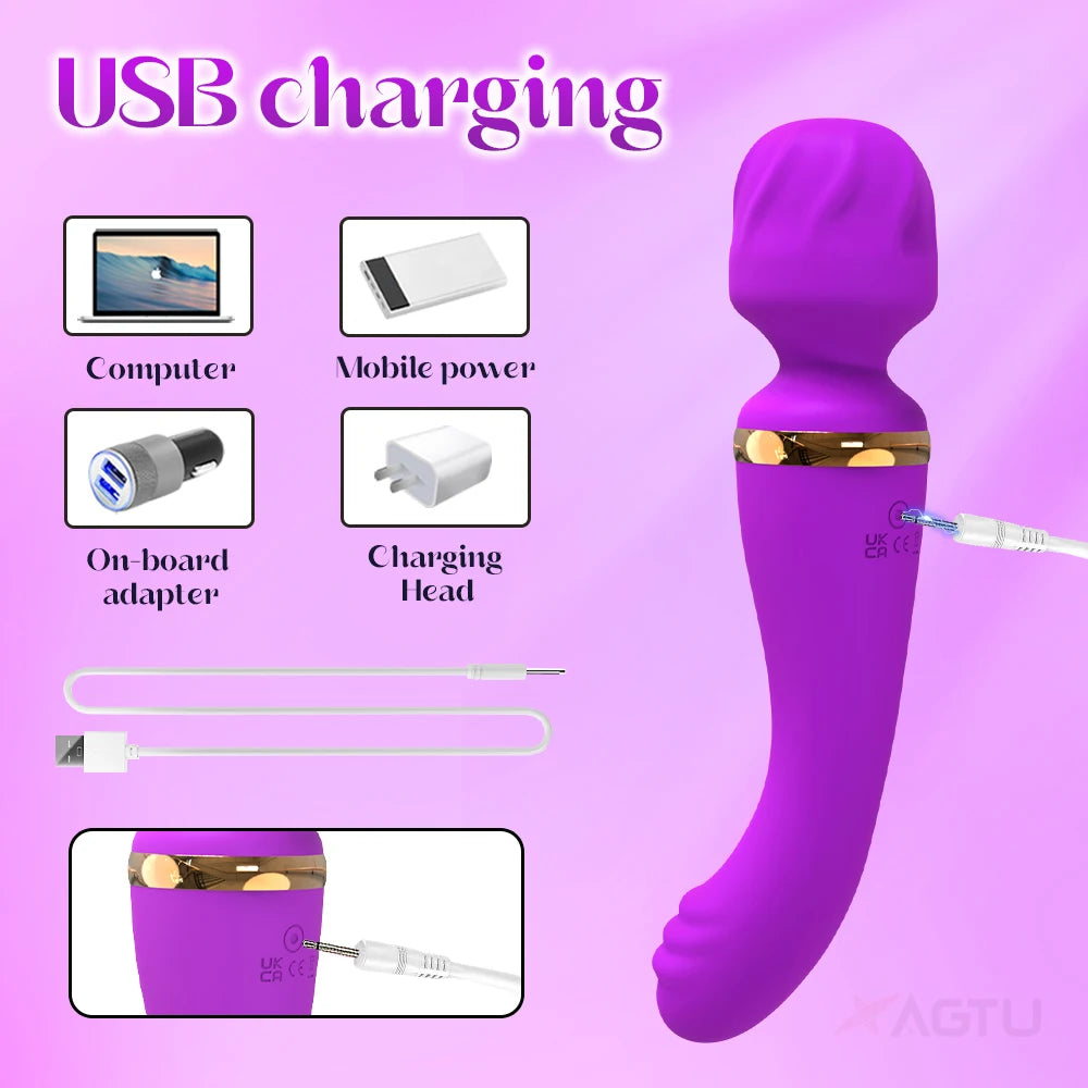 Dual Motor Vibrator USB Clit & G-Spot Toy