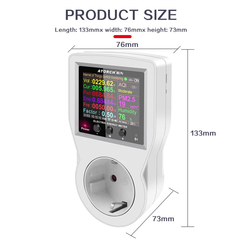 Tuya WiFi Smart Socket with Energy Meter