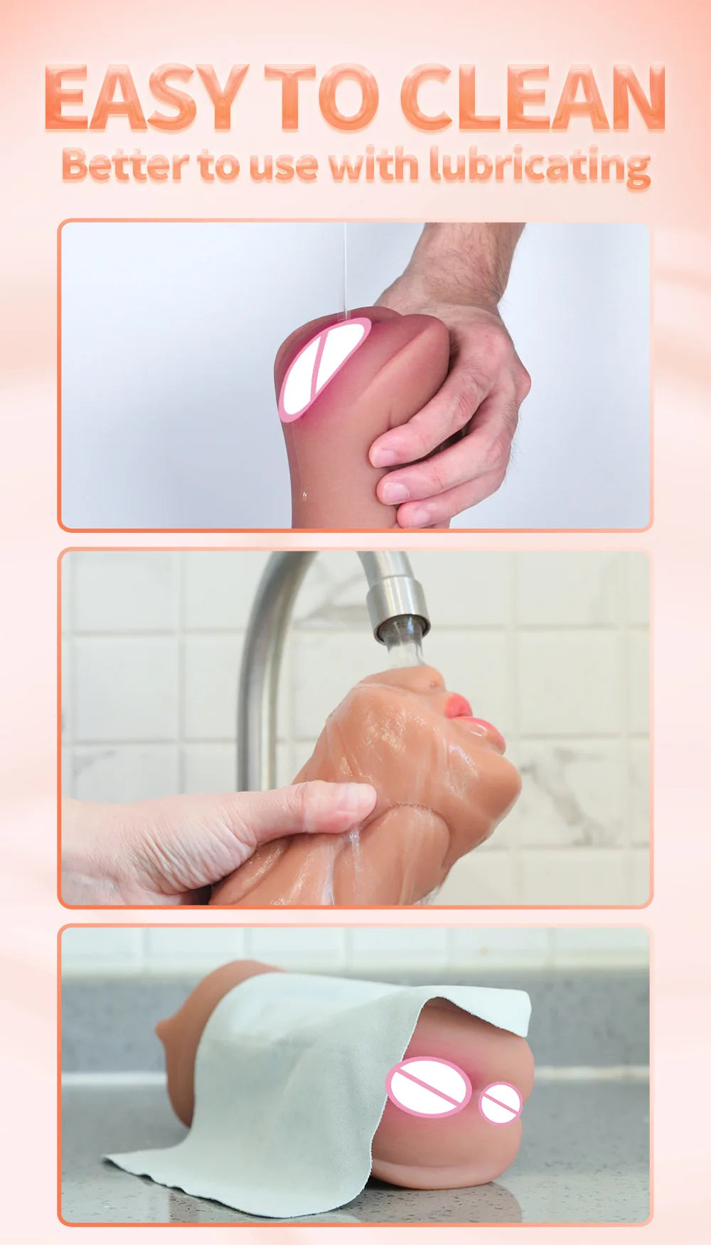 3-in-1 Male Masturbator: Oral, Vaginal & Deep Throat