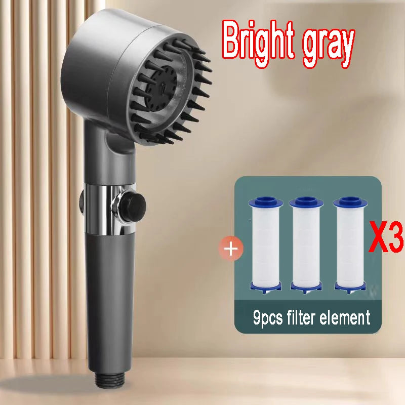 4 Modes Shower High Pressure Massage Shower Head With Filter Element