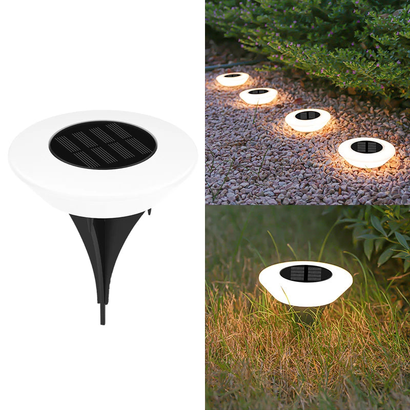 1/4Pack Solar Ground Lights, Waterproof Outdoor