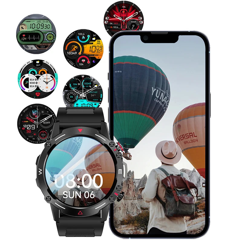Smart Watch 1.43” Full Touch Waterproof Fitness Watch