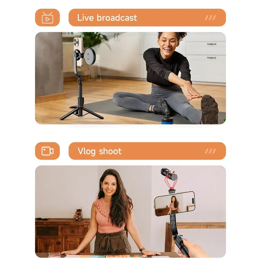 Magnetic Mini Selfie Stick Tripod – Pocket-Sized, Pro-Level Shots!