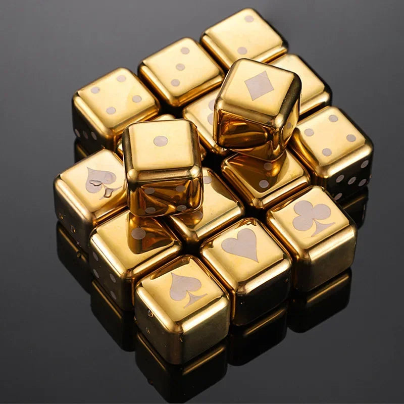 Reusable 304 Steel Whiskey Ice Cubes Set