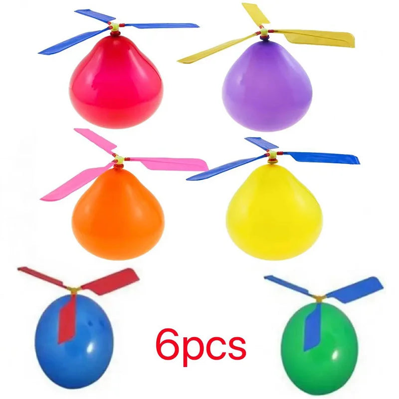 6PCS Air Balloon Helicopter Flying Toys Set