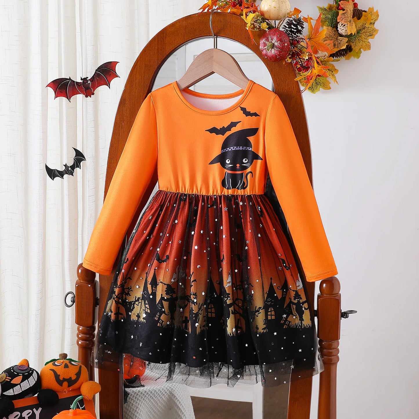 Prowow Kids Purple Halloween Princess Spider Dress