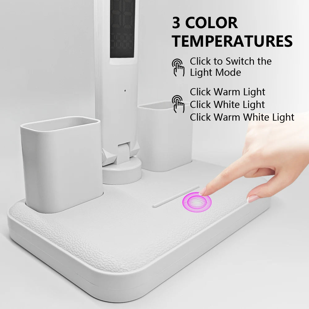 Smart Touch LED Desk Lamp Rechargeable for Study