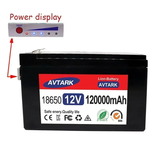 12V 120Ah 18650 Lithium Battery with 30A BMS