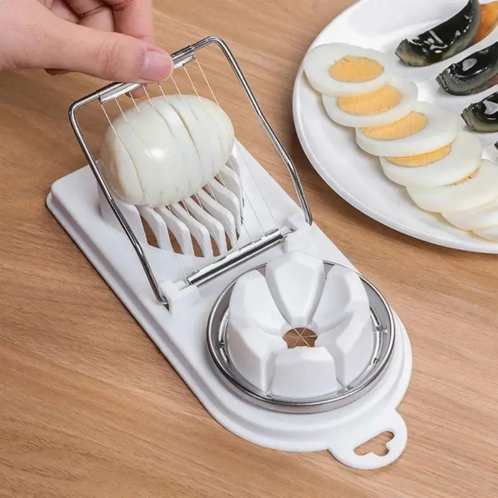 Multifunctional Egg Slicer – Stainless Steel 2-in-1 Egg Cutter Tool