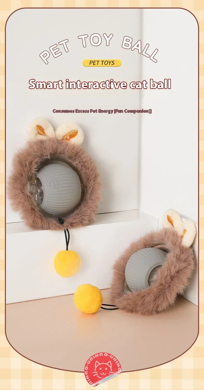 Smart Rolling Cat Toy Ball USB Rechargeable