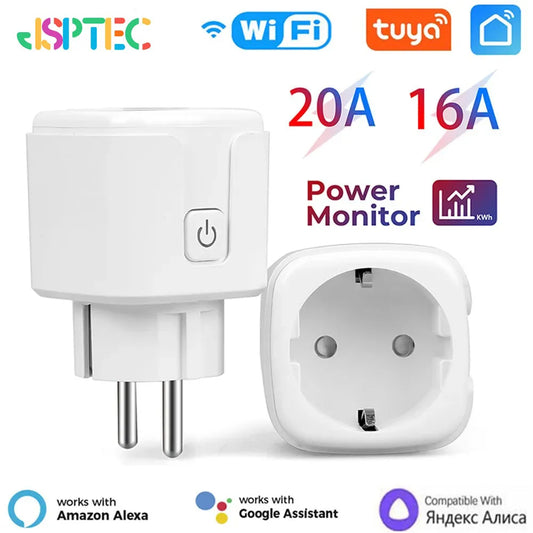 Smart Socket EU16A/20A Wifi Smart Plug With Power Monitoring Smart Life APP