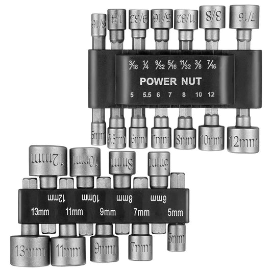 9/14pcs Hex Socket Wrench Set – Screwdriver & Extension Rod Kit