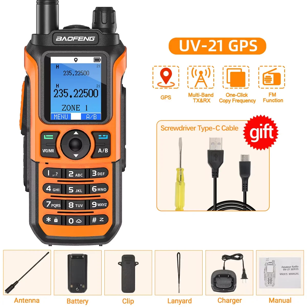Baofeng UV-21 Pro V2 Waterproof Long-Range Radio