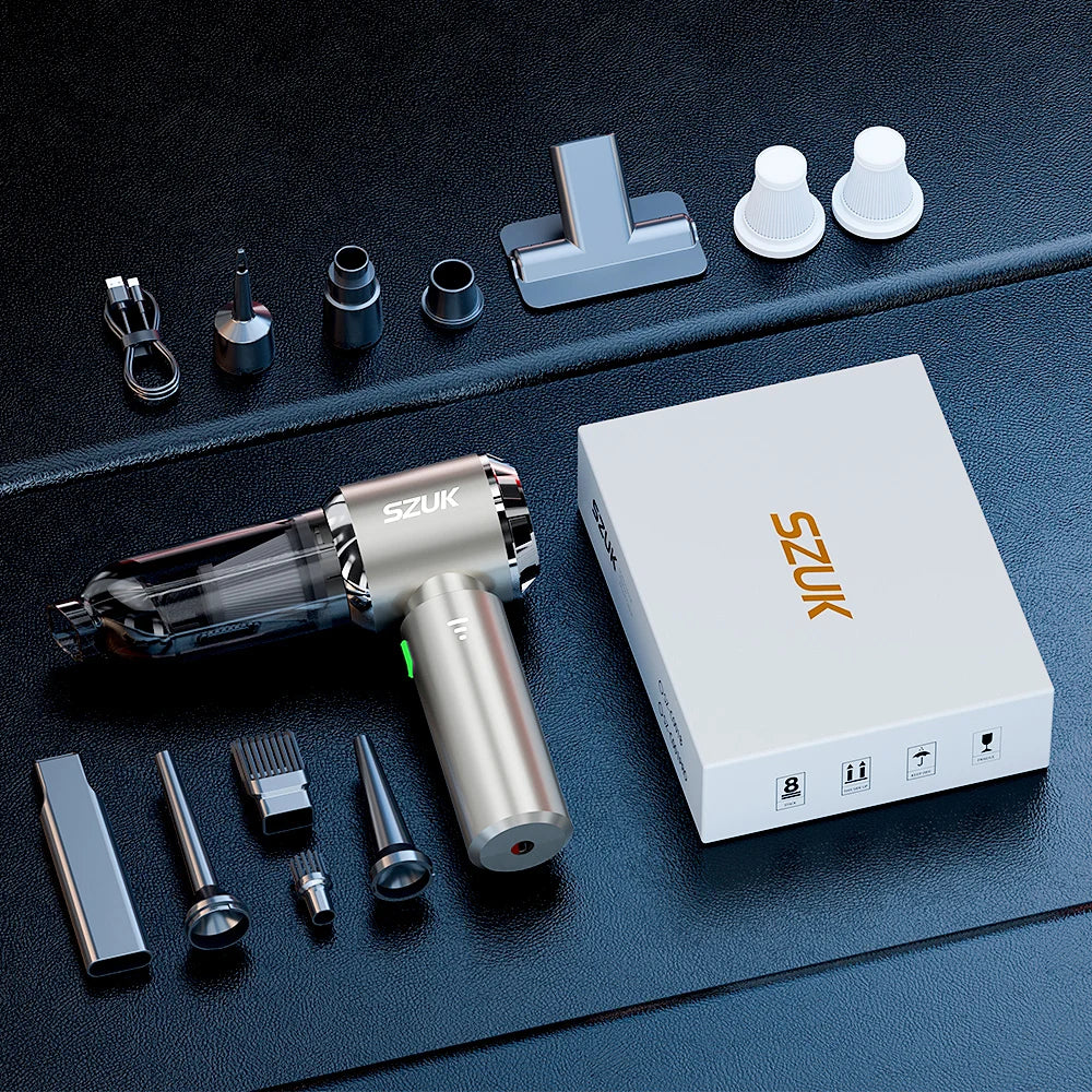 SZUK C012MAX Wireless Car Vacuum – Strong Suction Mini Cleaner