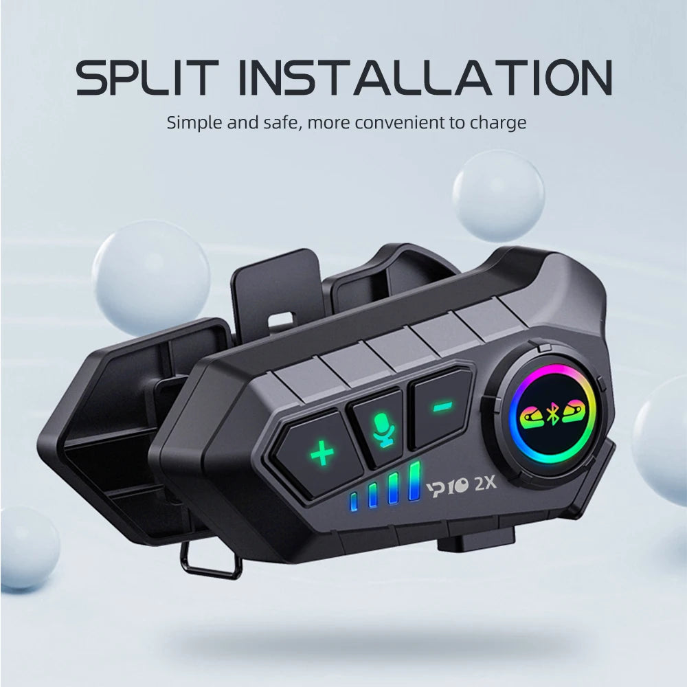 Kebidumei YP10 Bluetooth 5.3 Motorcycle Intercom