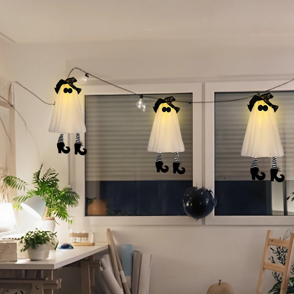LED Light Up Witch Ghost Hanging Decoration