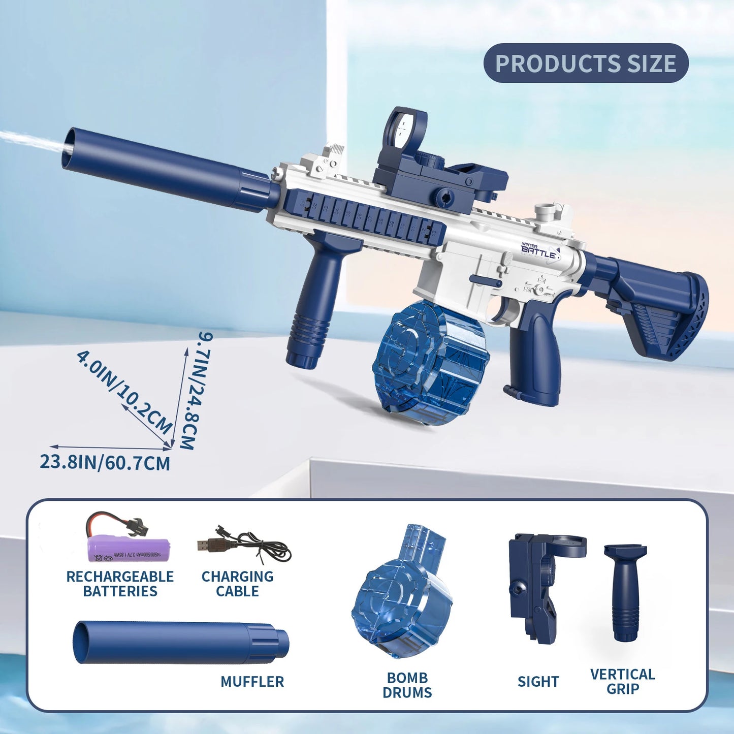 M416 Fully Automatic Water Gun for Outdoor Fun