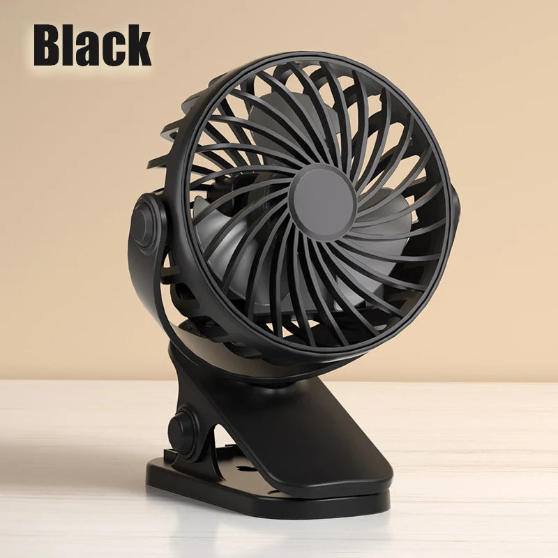 Portable 720° Rotating Clip Fan with Light