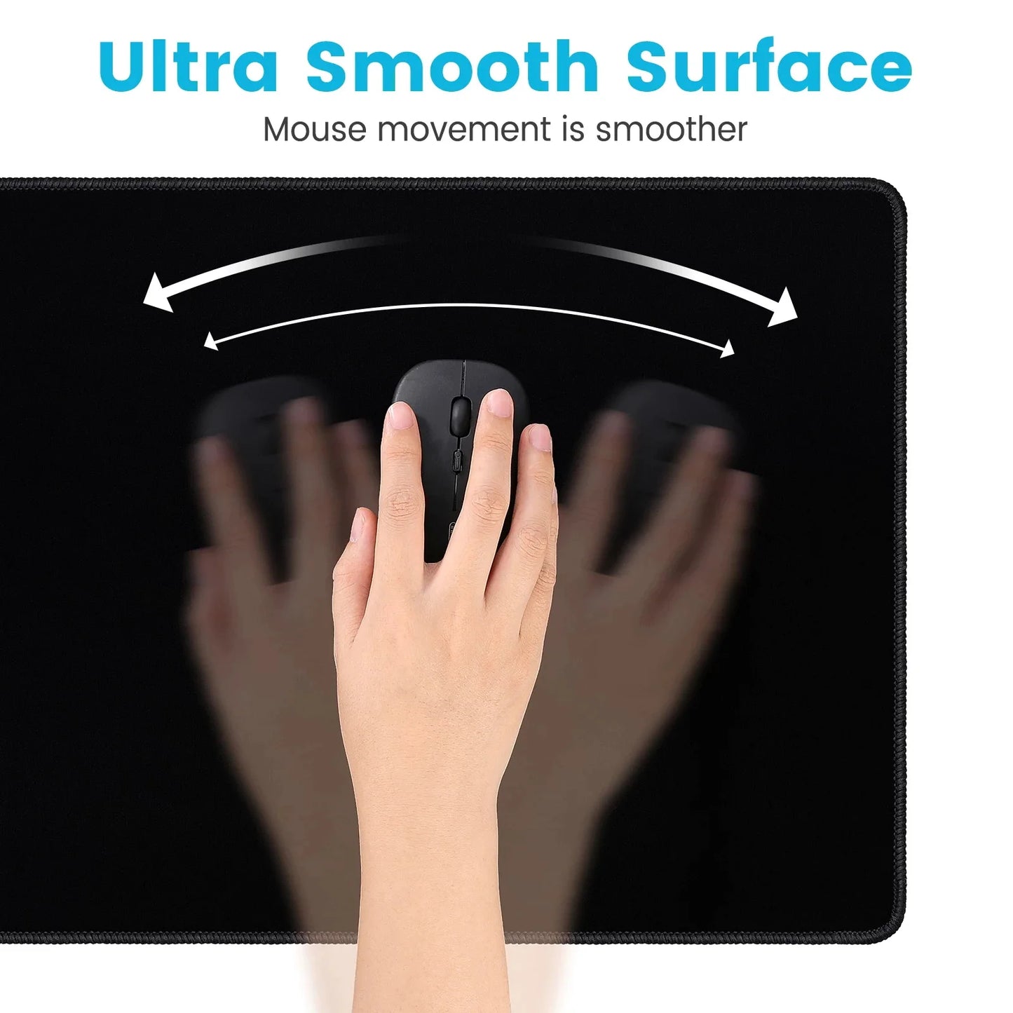 XXL Black Mouse Pad – Large Gaming Desk Mat