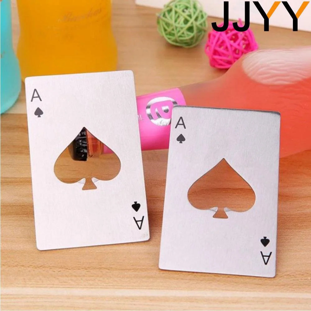 JJYY Black Poker Card Bottle Opener – Stylish & Functional Bar Tool