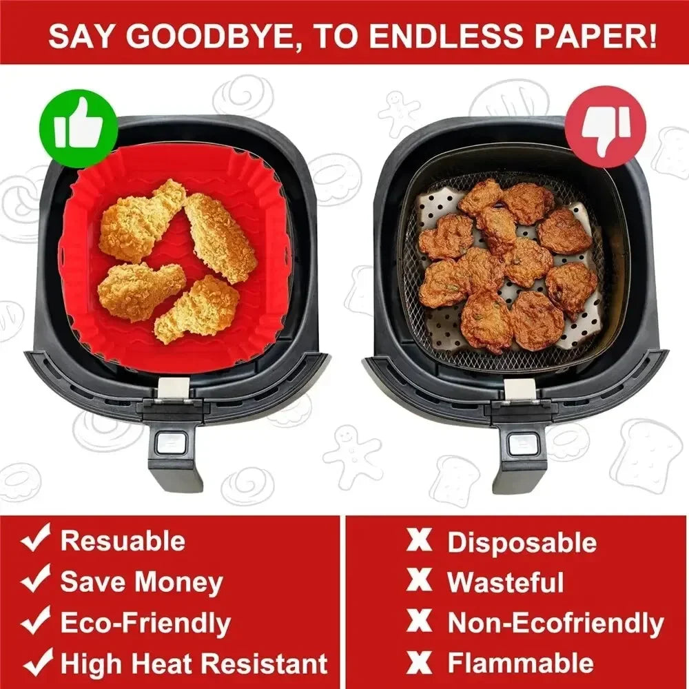 Reusable Silicone Air Fryer Pan Liner - Clickilix