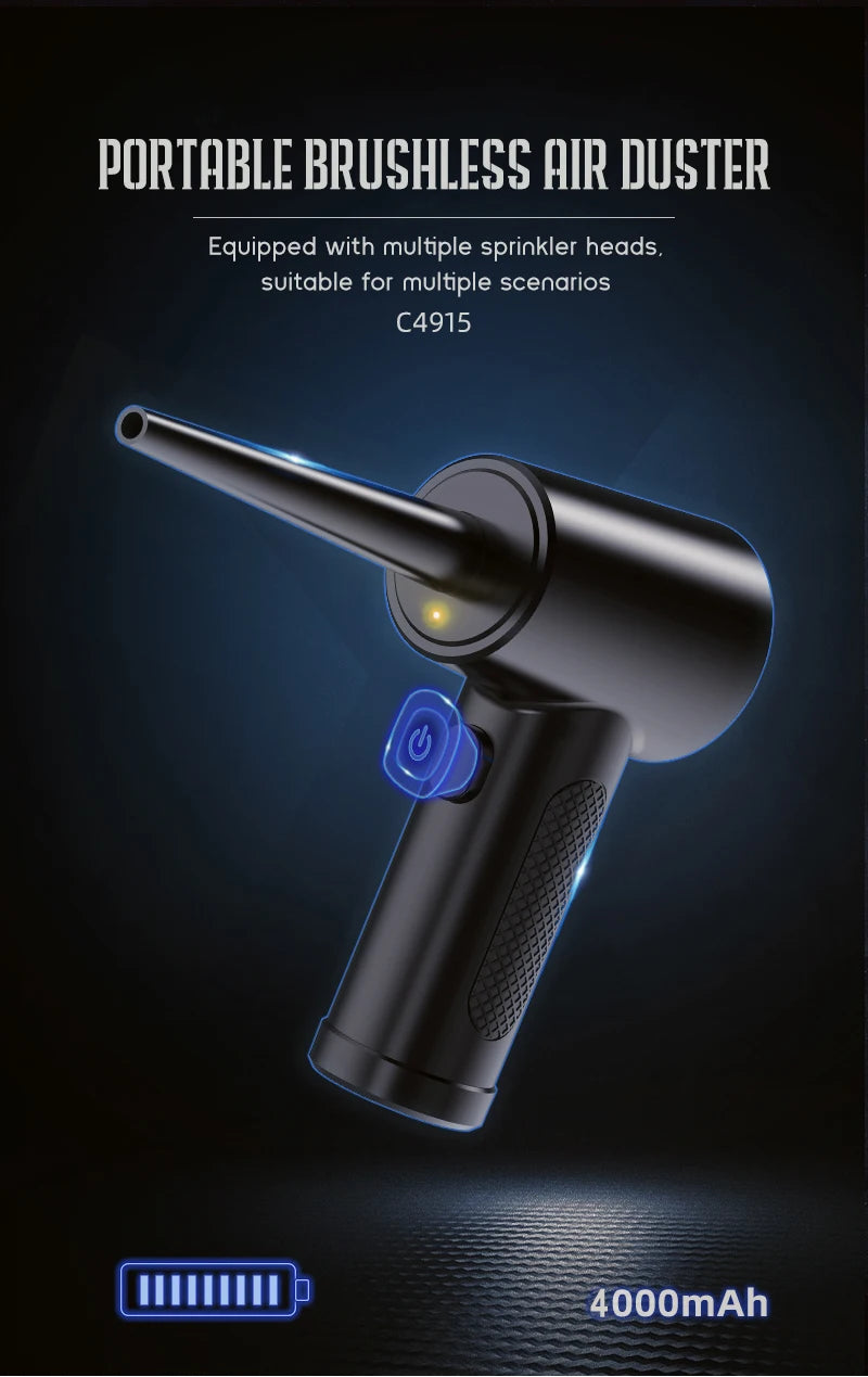 Cordless Air Duster 51000RPM for PC Cleaning
