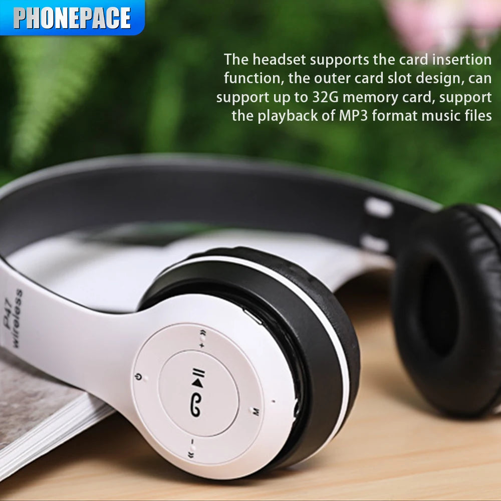 P47 Bluetooth 5.0 Wireless Folding Headset