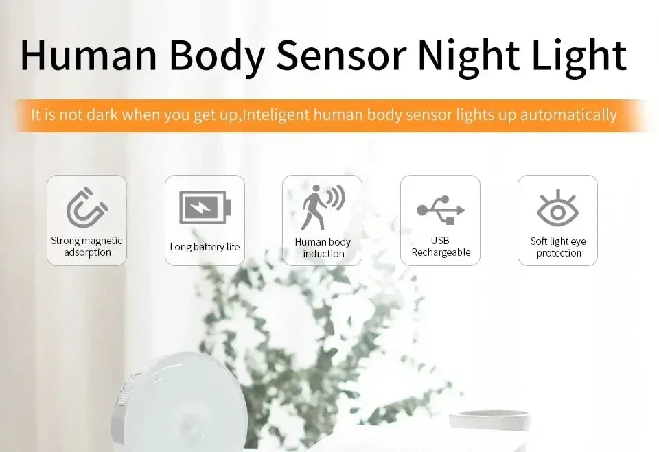 USB Rechargeable Motion Sensor Cabinet Light