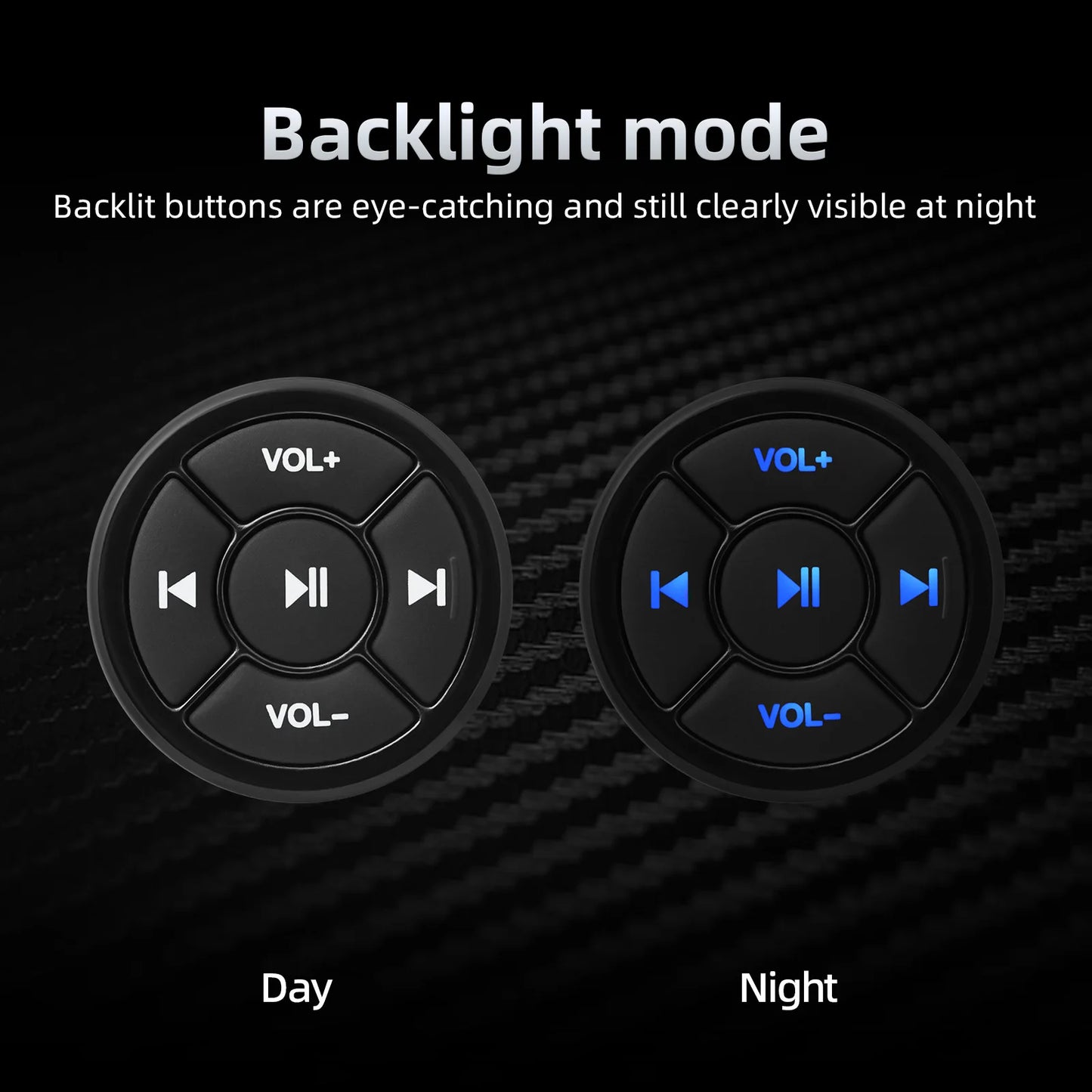 Wireless Bluetooth Media Button Controller for Vehicles