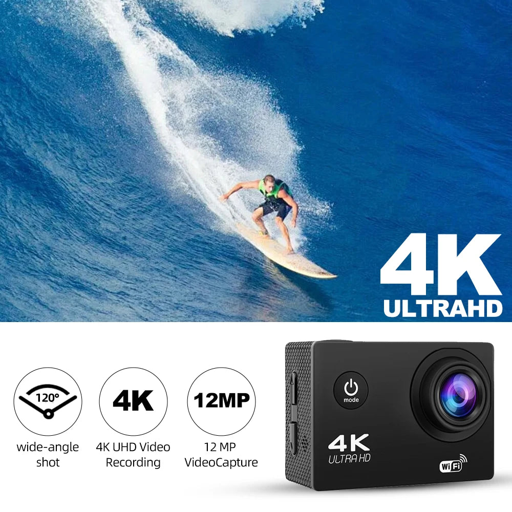 Record every thrill with this Ultra HD 4K action camera!