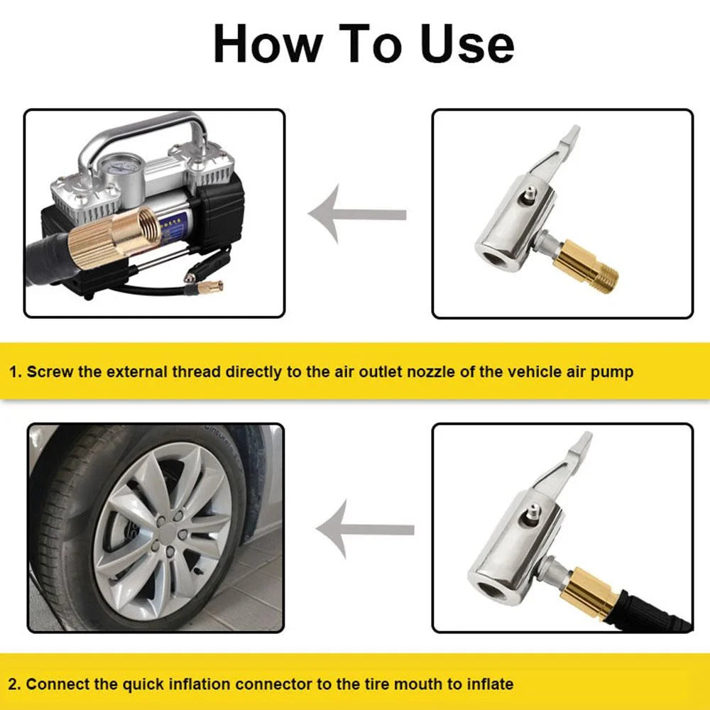 STONEGO Tire Inflator Connector – Quick, Secure Airflow!