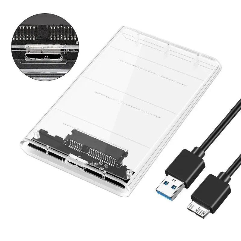 2.5" HDD/SSD Enclosure – USB 3.0 Transparent Case