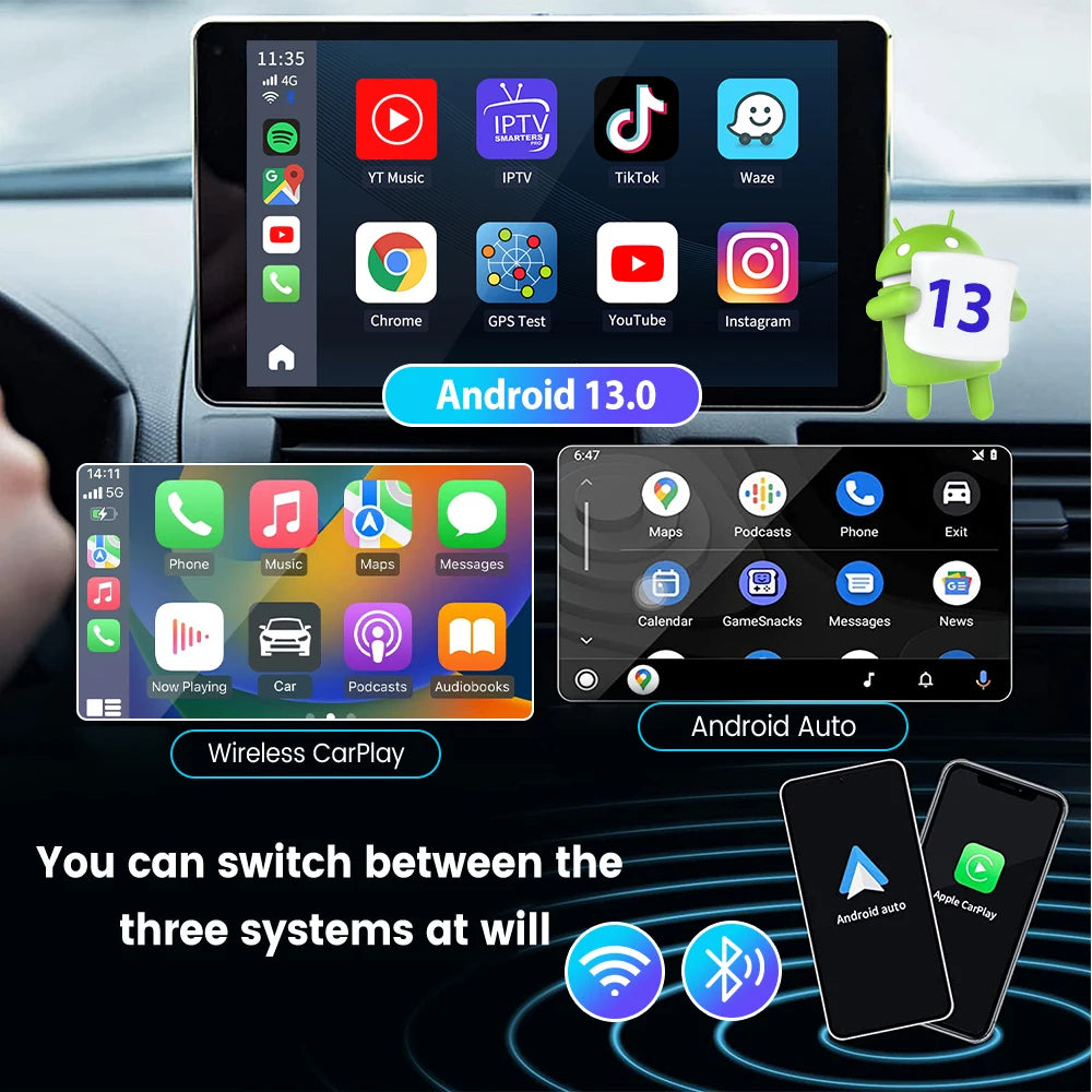 CarlinKit Android 13 AI Box – Wireless CarPlay with Smart TV Power!