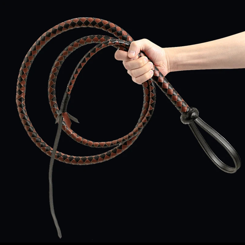 Genuine Cow Leather Bull Whip for Riding & Training