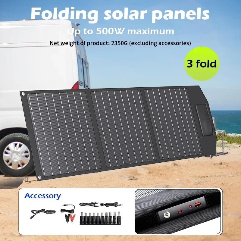 Flexible Foldable Portable Solar Panel Kit 500W-2000W