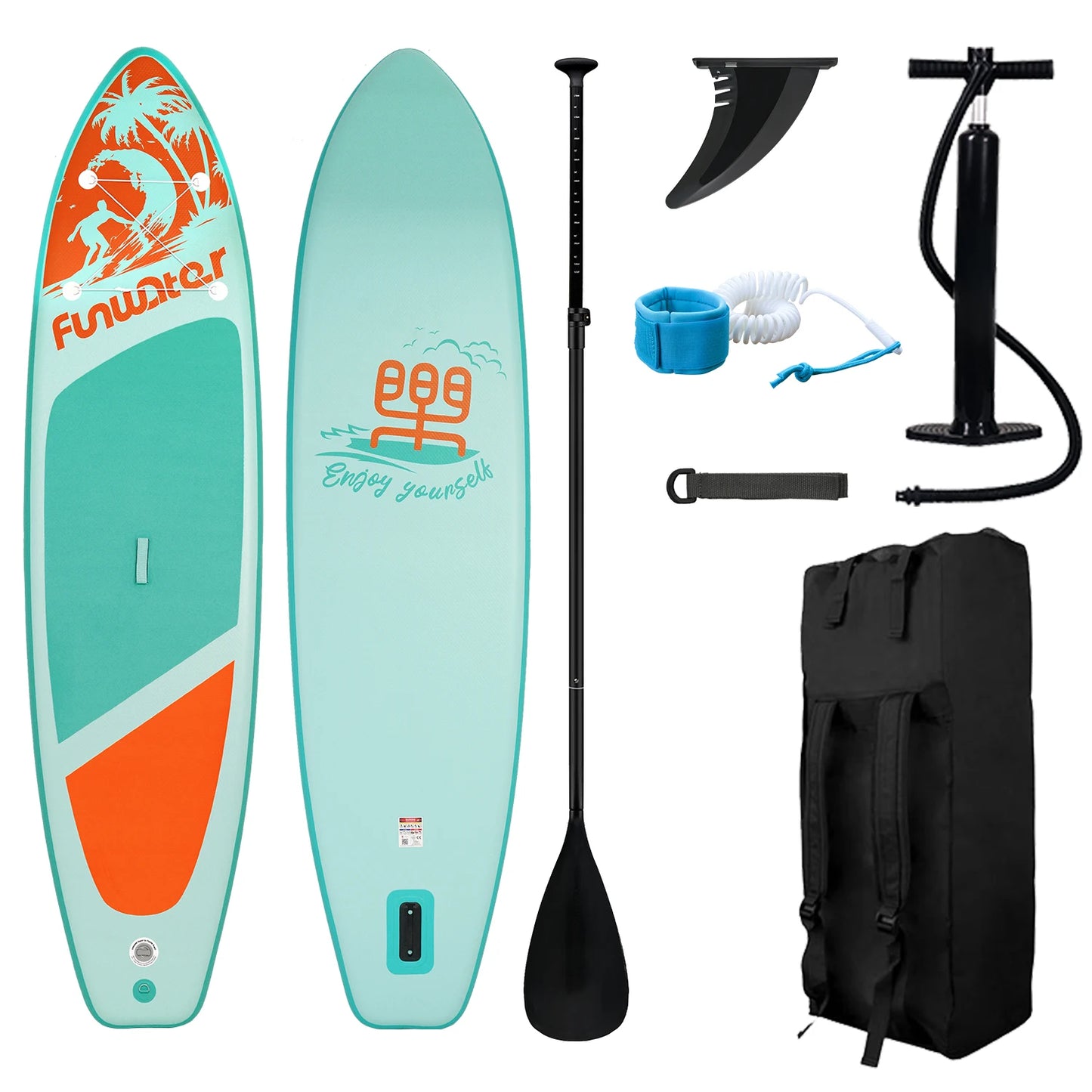 FunWater 11'6" Inflatable SUP Paddle Board with Accessories