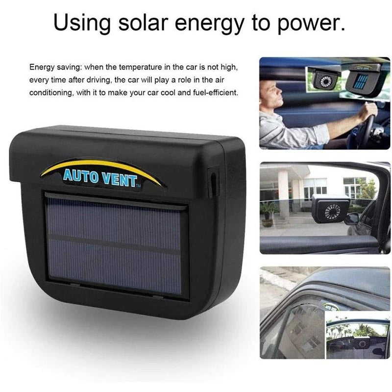 Solar Powered Car Window Exhaust Fan Cooler