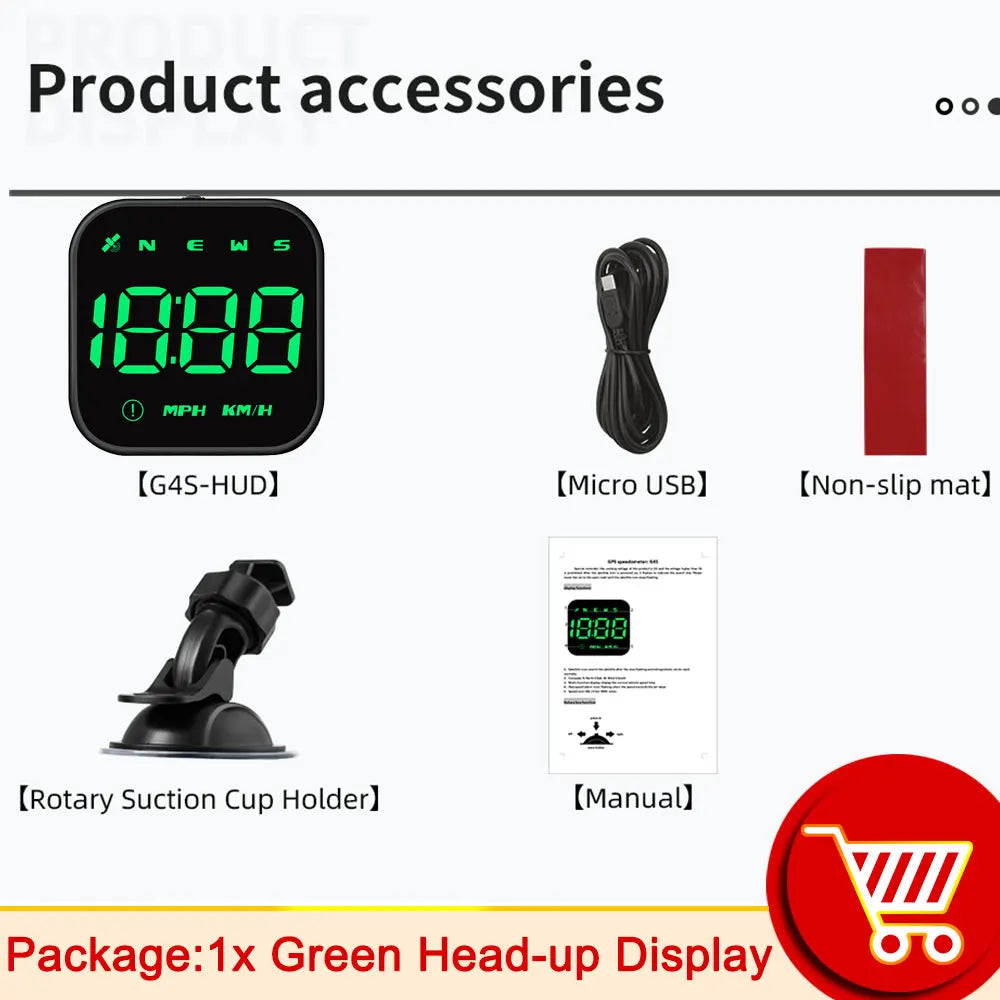 G4S HUD Smart GPS Speedometer – All-in-One Display