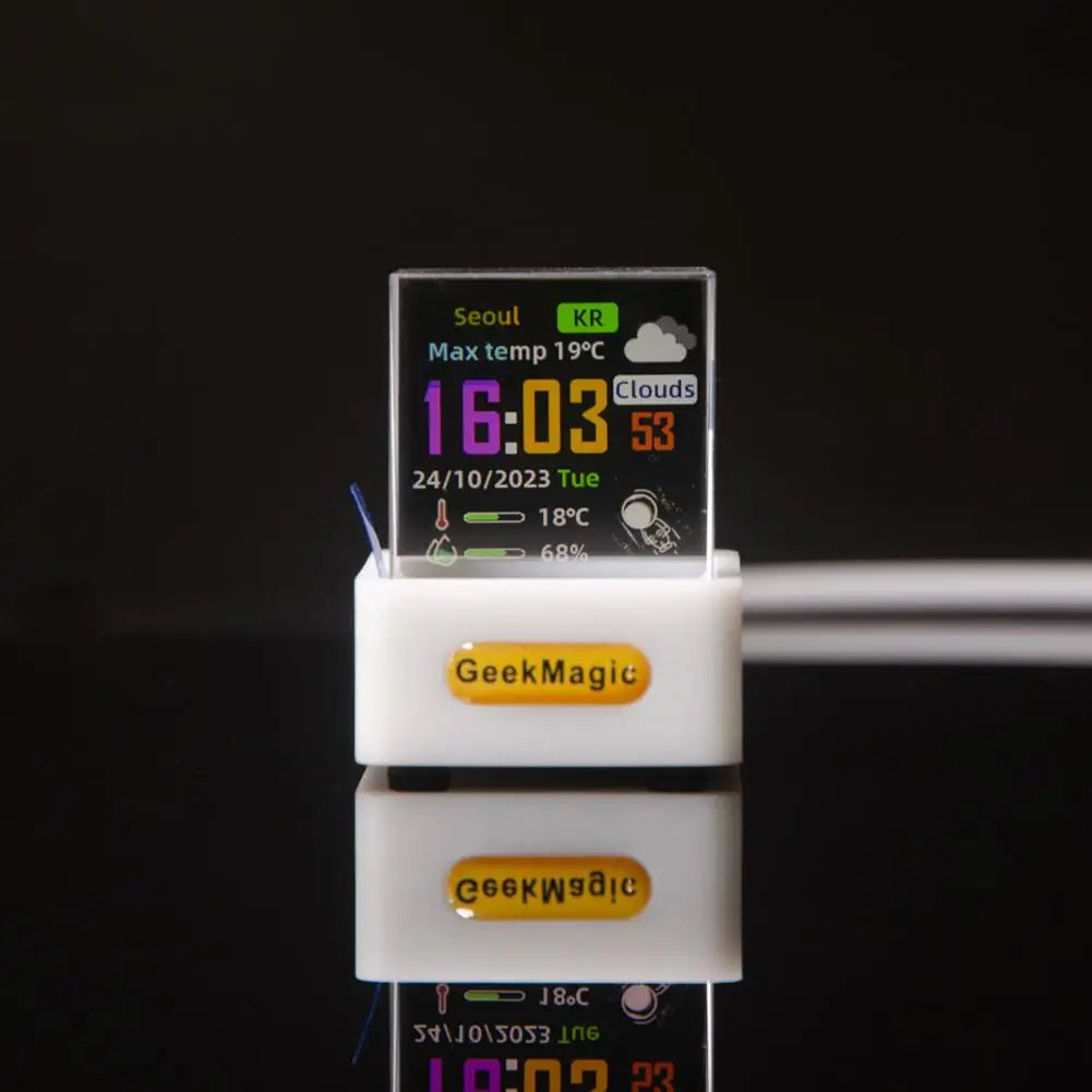WiFi Smart Crystal Cube Photo Weather Clock