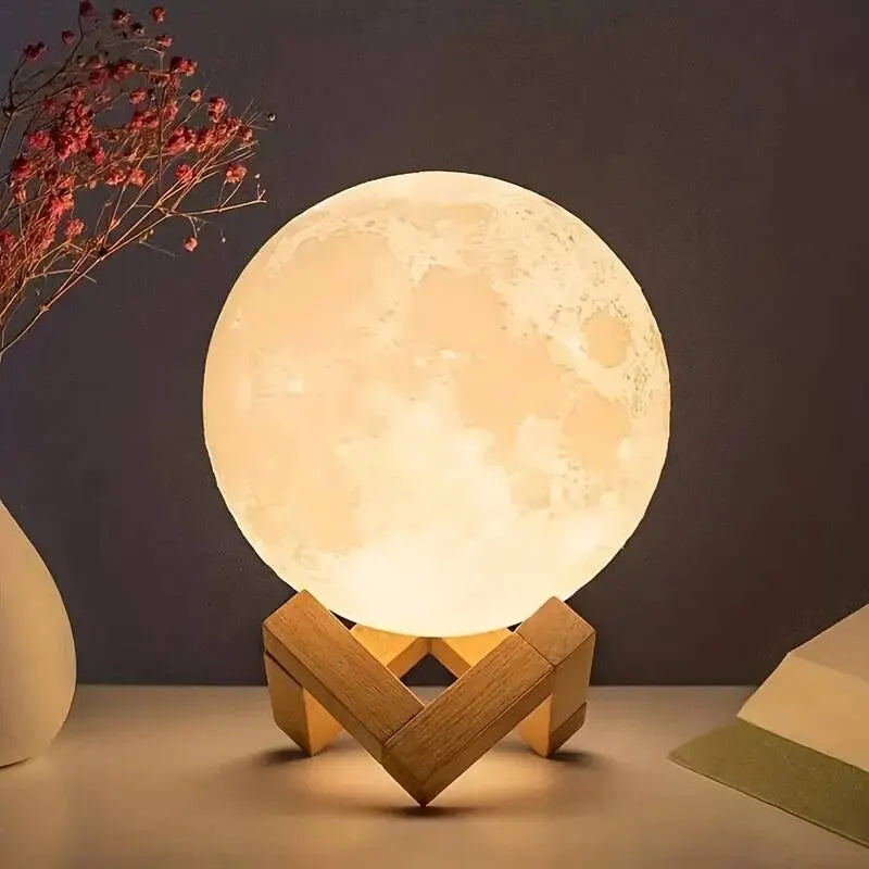 8cm DIY Galaxy Moon Lamp with Stand - Clickilix