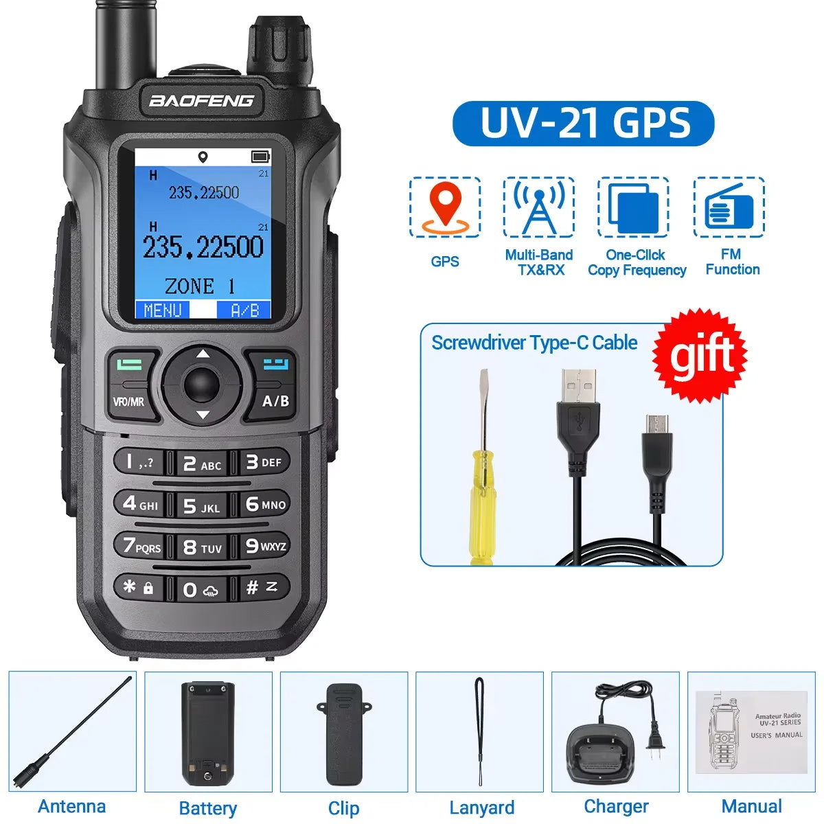 Baofeng UV-21 Pro V2 Waterproof Long-Range Radio
