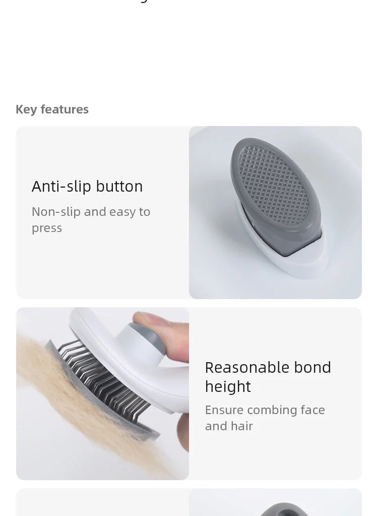 Automatic Pet Hair Removal Grooming Comb