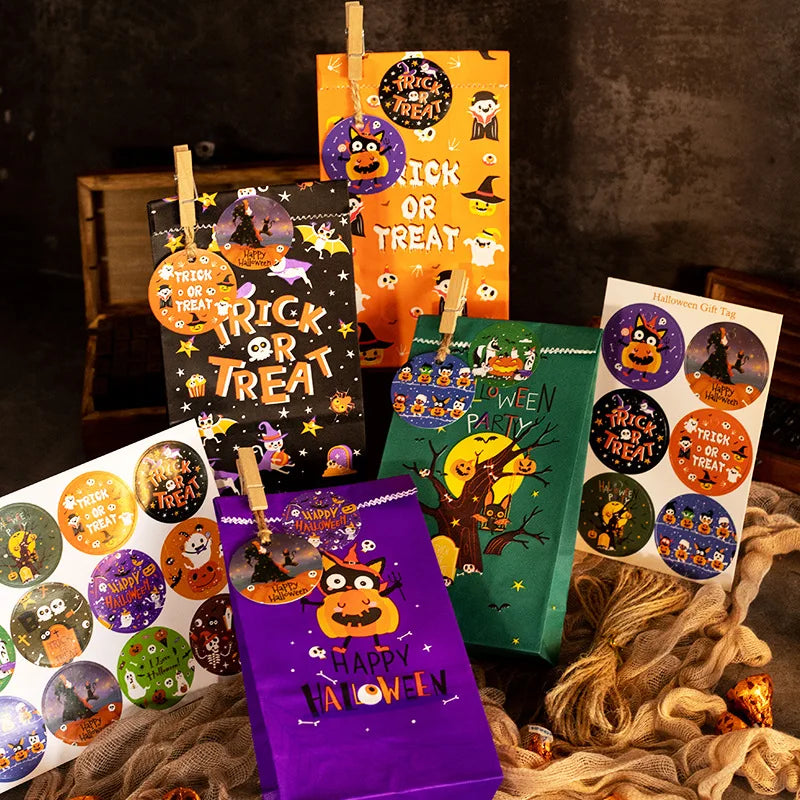 Happy Halloween Cartoon Paper Gift Bags
