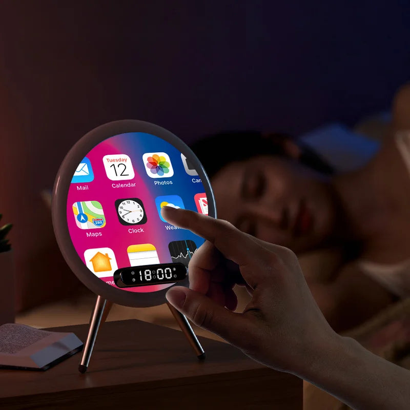 Smart Bluetooth Makeup Mirror with Wireless Charger