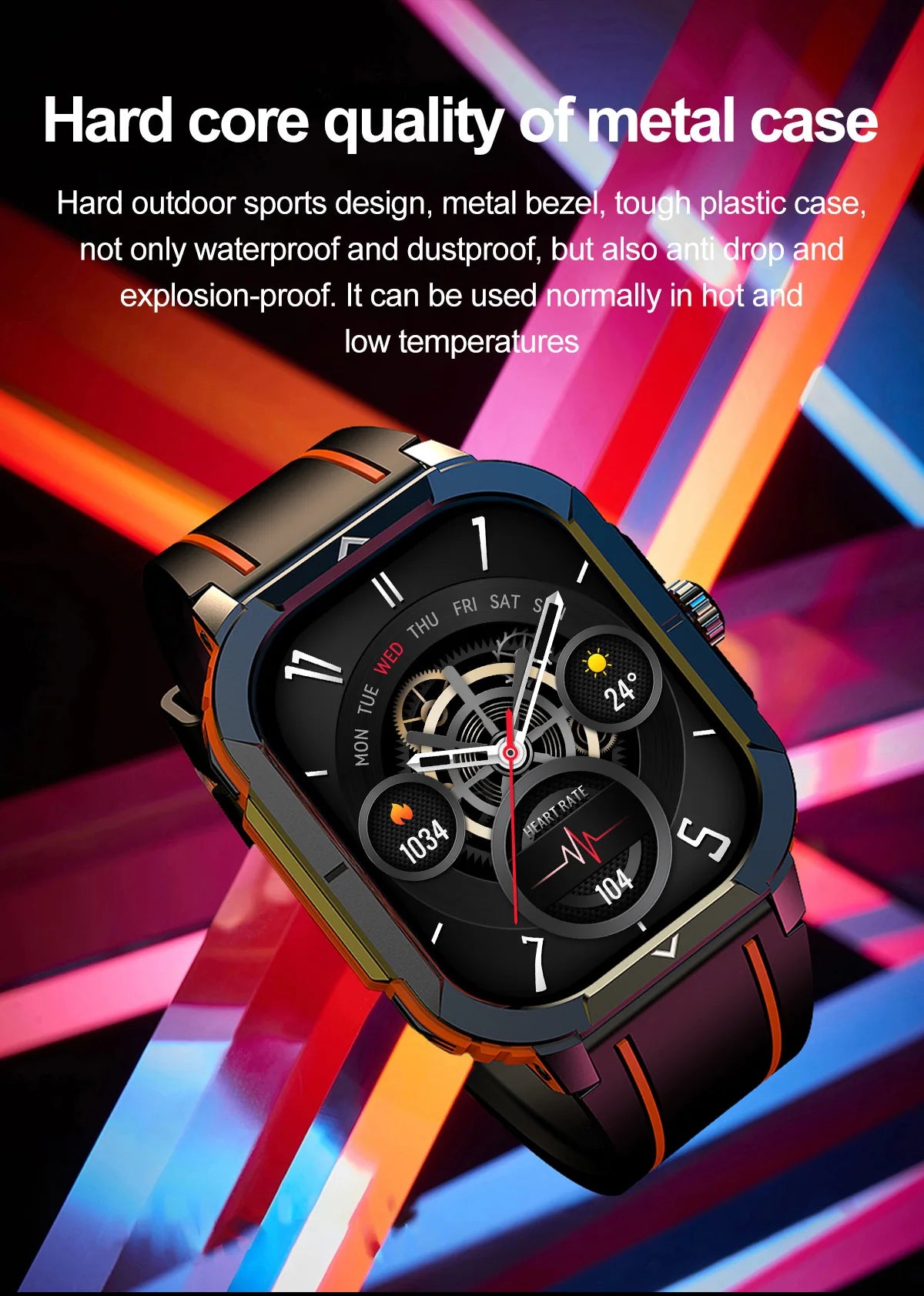 2.06" AMOLED Smart Watch Wireless Charging