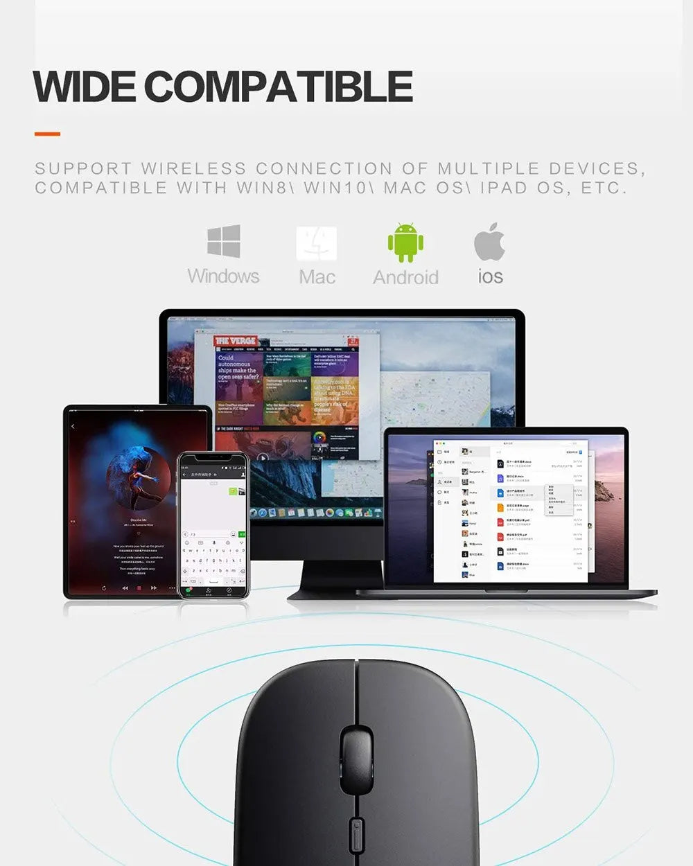 Level up with a quiet, wireless gaming mouse!