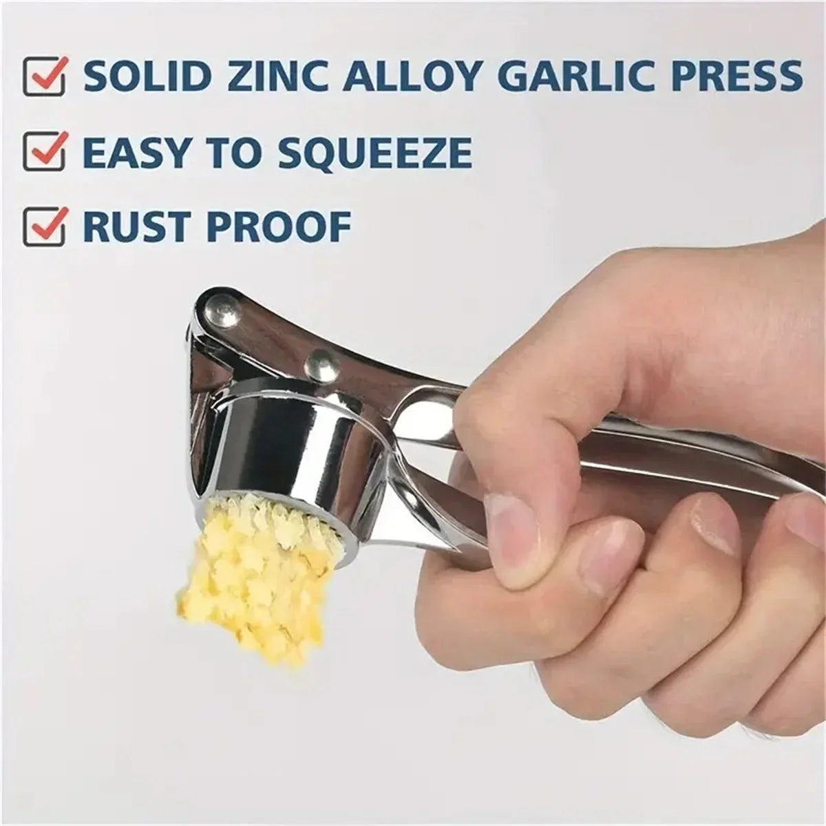Stainless Steel Garlic Press Crusher Tool