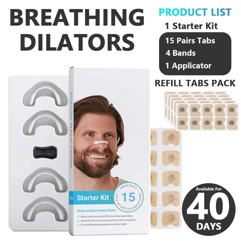 Anti-Snoring Sleep Mouth Tape & Nasal Dilators - Clickilix