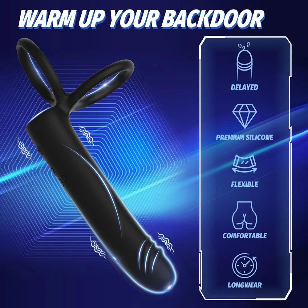Strap-On Double Penetration Vibrator Set