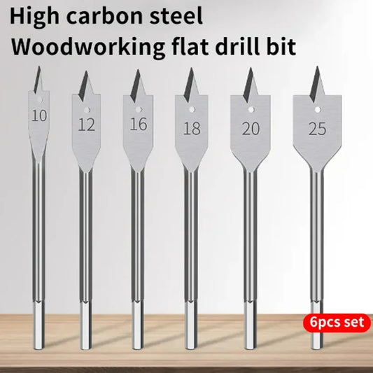 Drill perfect holes with this flat bit woodworking set!